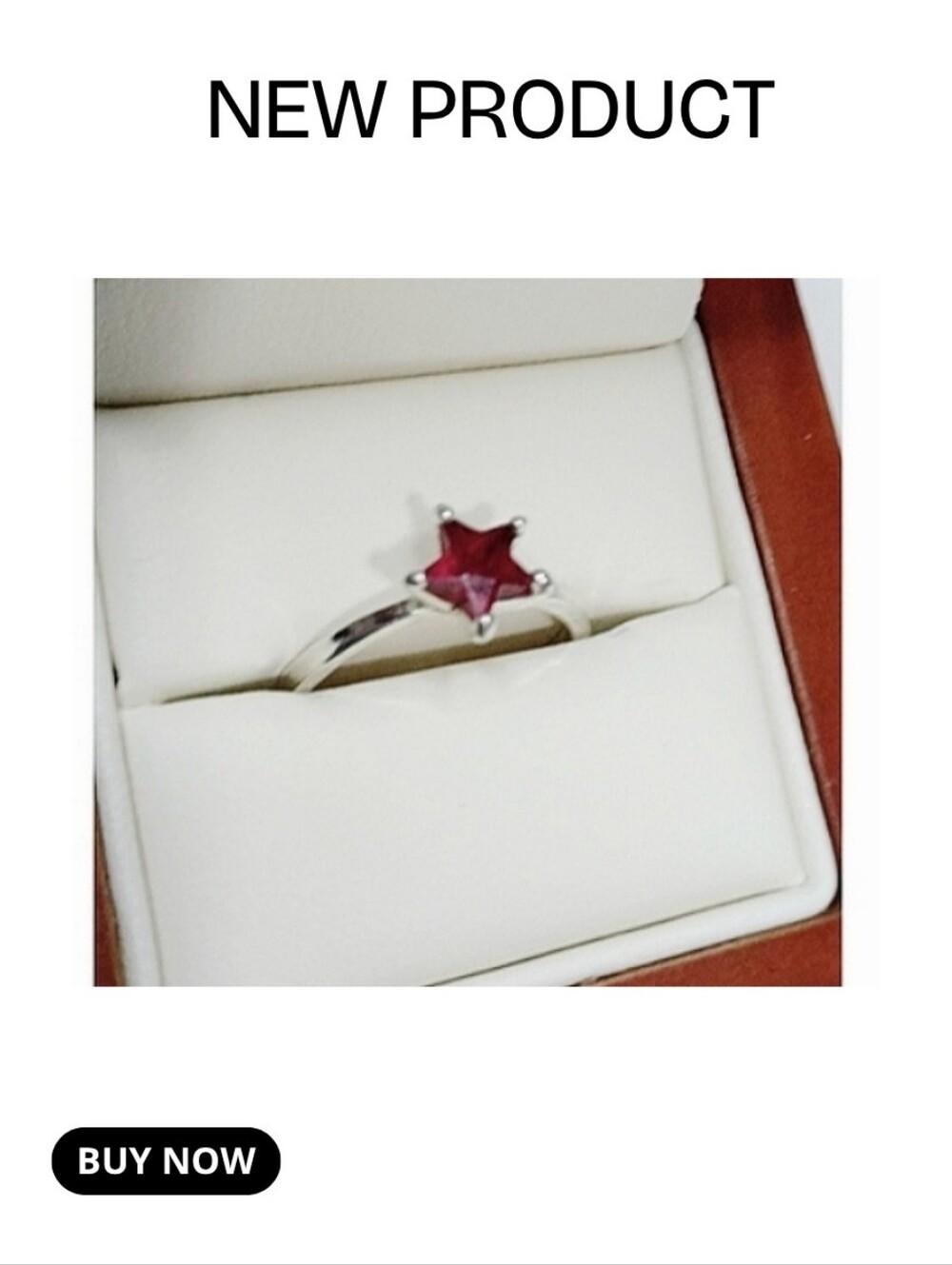 NEW 925 Sterling silver 4.25 Carat Red Ruby July Birthstone Ring Size 7